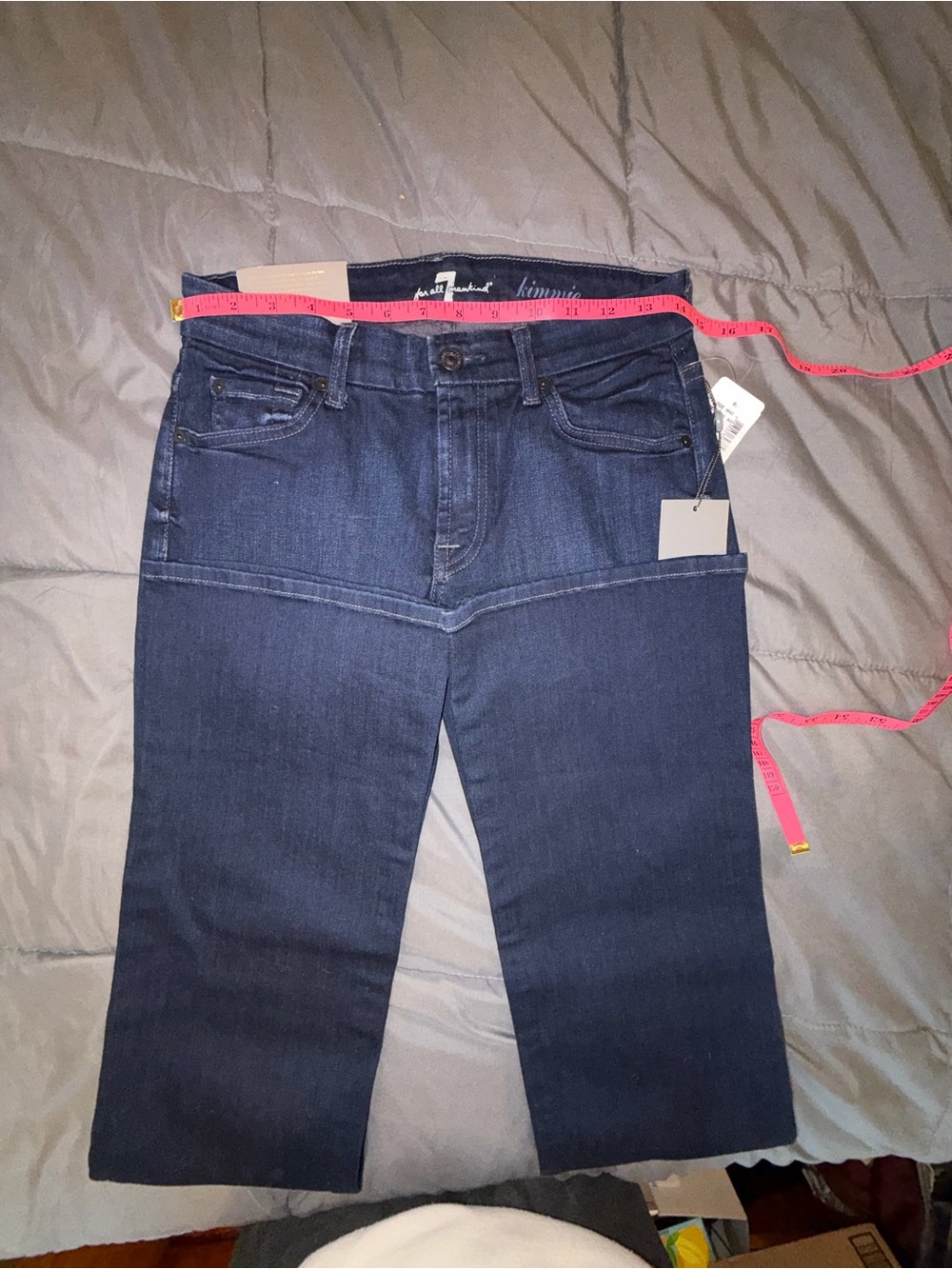 7 For All Mankind Kimmie Bootcut Jeans Size 27 Dark Wash NWT - Picture 8 of 11